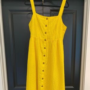 Yellow Eyelet J. Crew Dress
